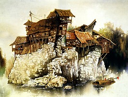 河中居水墨畫