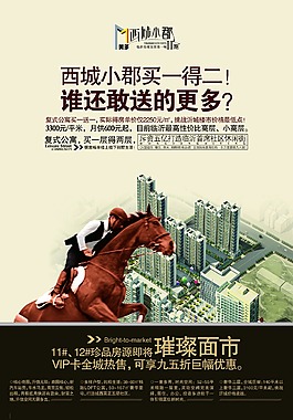 西部小郡房地產廣告PSD素材