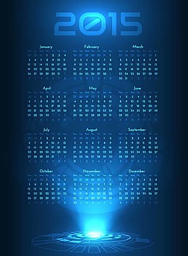 酷炫2015年年歷圖片