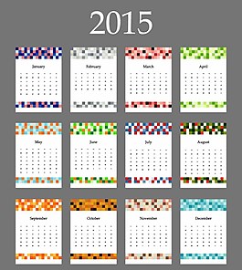 彩色色調(diào)2015年年歷圖片