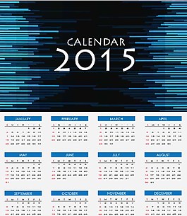 大氣藍(lán)色2015年年歷圖片