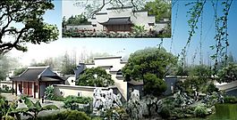 古代府邸模型