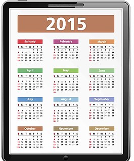 2015年歷模板圖片