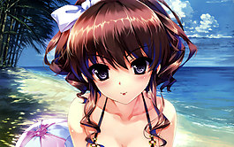 泳装少女可爱
