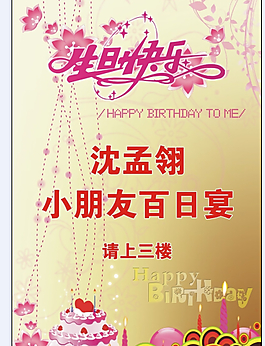 生日快樂海報