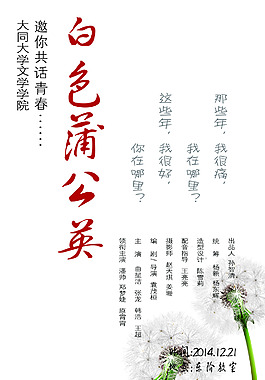 白色蒲公英海報