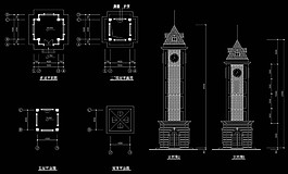 鐘樓建筑施工圖