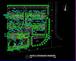 濟南泉印蘭亭種植配置cad平面圖