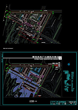 某城市建筑總平面cad景觀素材