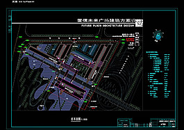 某城市建筑cad總平面景觀園林圖