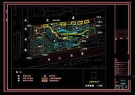 某城市建筑總平面cad圖紙素材