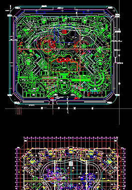 定位图景观cad图纸