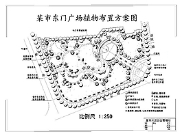 廣場植物cad圖