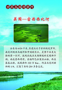 世界各國母親河美國密西西比河
