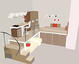 室内一角家居陈设
