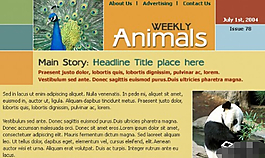 每周動物介紹訂閱郵件模板