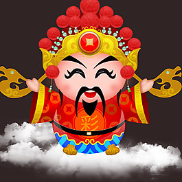喜慶的財神公仔