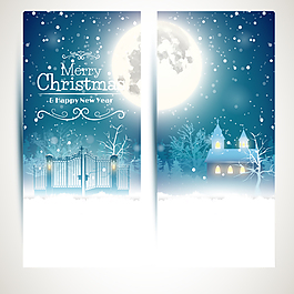 精美圣誕雪夜banner