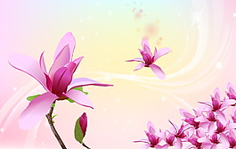 夢幻花朵移門