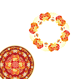 彩色花紋素材
