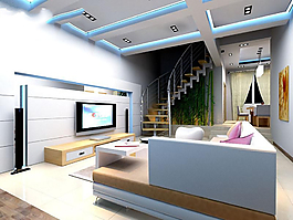 家居客廳3d模型