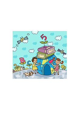 可愛卡通兒童矢量圖下載
