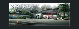 中式庭院景觀PSD分層文件