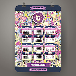 花紋背景日歷模板圖片