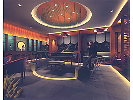 酒吧室內模型