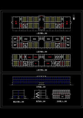 某學(xué)校教學(xué)樓設(shè)計(jì)cad圖紙