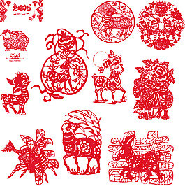 元宵春節(jié)羊矢量圖