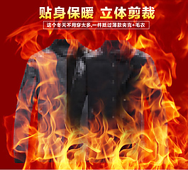 加絨保暖男裝海報