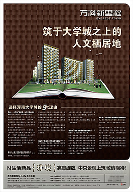 房地产书本创意广告