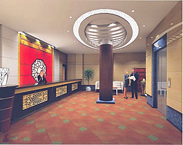 酒店前臺模型