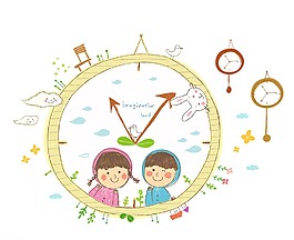 時(shí)鐘上的孩子