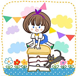 書本上的女孩