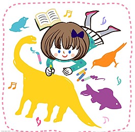 花畫的女孩素材