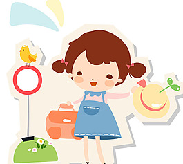 矢量女孩插畫