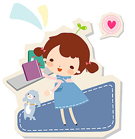 矢量女孩插畫