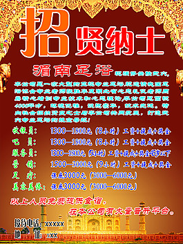 招贤纳士海报