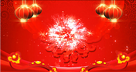 2015春节红色灯笼视频模板