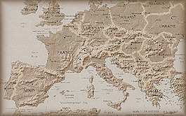 一張古代地圖底紋素材