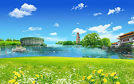 廣西武鳴縣八大風景合成效果圖
