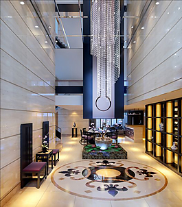 现代豪华餐厅模型