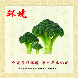 企业餐厅展板保护环境禁止吸烟