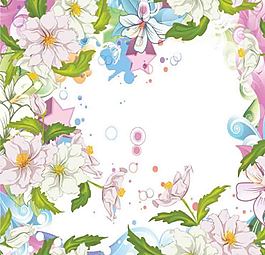 矢量花朵背景