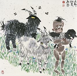 春日牧羊圖