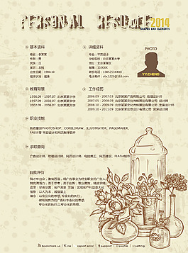 復古簡潔簡歷