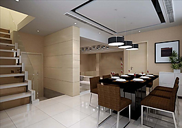 復(fù)式餐廳模型