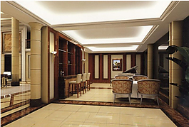 歐式餐廳模型